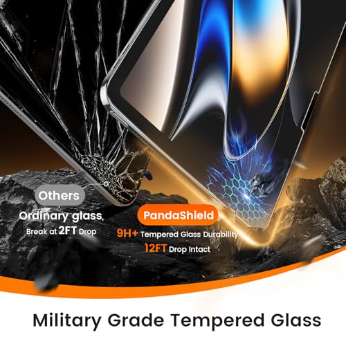 PandaShield 2 Pack Tempered Glass Screen Protector for iPad (A16) 11th/10th Gen 9H Glossy