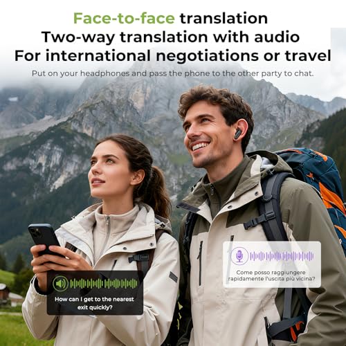 BEARTAIN NE20 Earbuds AI Translation Model NE20 Multi-Functional Language Translator