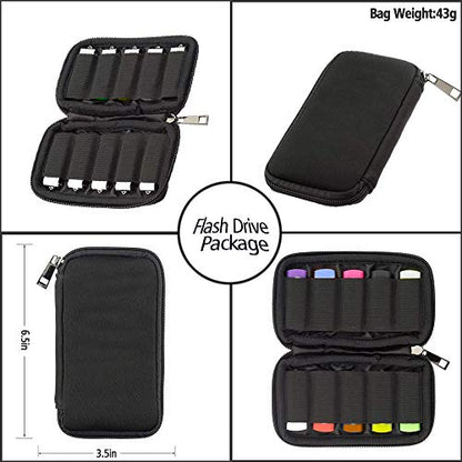 JBOS 43g Neoprene PC08SB Black USB Flash Drive Storage Case