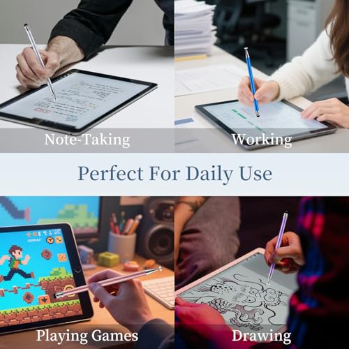 ChaoQ 2-in-1 Stylus Pen C3081 Touchscreen Pen Set 6 Count Aluminum