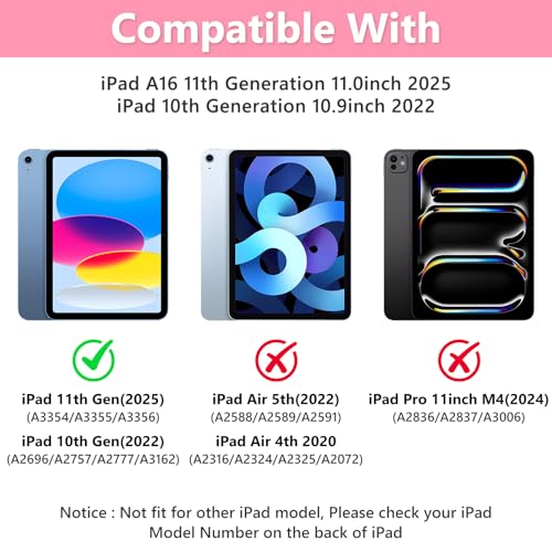 TaIYanG iPad Keyboard Case 11-inch A16 2025 & 10.9-inch 2022 Detachable Wireless Keyboard