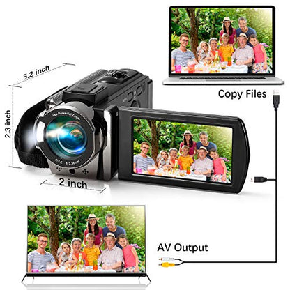 kimire Compact Video Camera 604S 24MP 1080p 15fps CMOS USB Camcorder