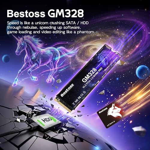 Bestoss 512GB GM328 PCIe x 4 NVMe M.2 SSD Internal Solid State Drive