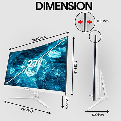 CRUA 27" Curved CR320QB FHD (1920x1080) 100HZ LCD Monitor