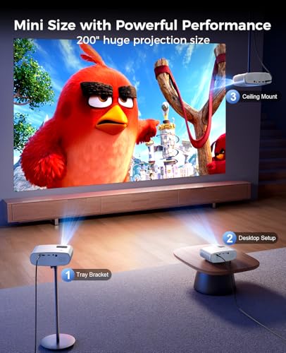 ELEPHAS Portable Projector BL128 1920x1080 LED Projector