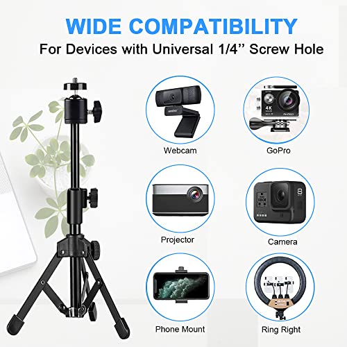 JCWINY 18 Inches WCM02 Webcam Tripod Stand 1080p Adjustable