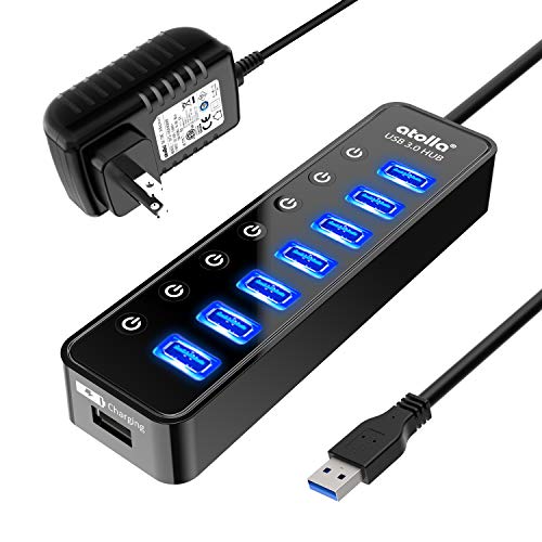 Atolla 7-Port USB 3.0 Hub DE-TZW-ZS19 USB Hub with Smart Charging 5V/4A