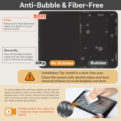 CoBak 3 Pack RM Anti-Glare Matte Screen Protector for 7" Kindle Paperwhite & Kobo Aura - High Clarity