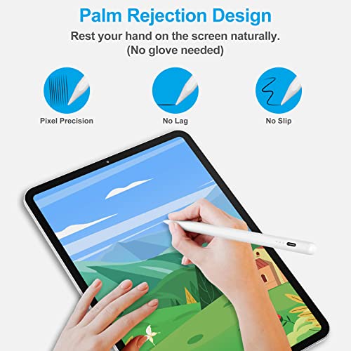 XIRON 1 Count Stylus Pen for iPad A16 11th-6th Gen 1.5mm Tip Palm Rejection