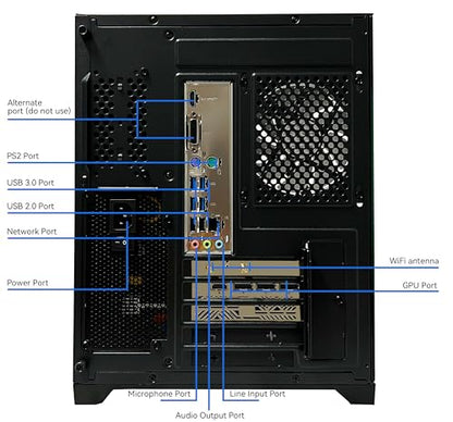 YAWYORE Computer Tower MX570 R7 5700X 1920x1080 650W Desktop
