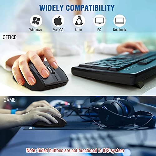 E-YOOSO Wireless Mouse Right-Handed Model E-1010 USB Connectivity, 18 Months Battery Life, 4800 DPI, 6 Buttons