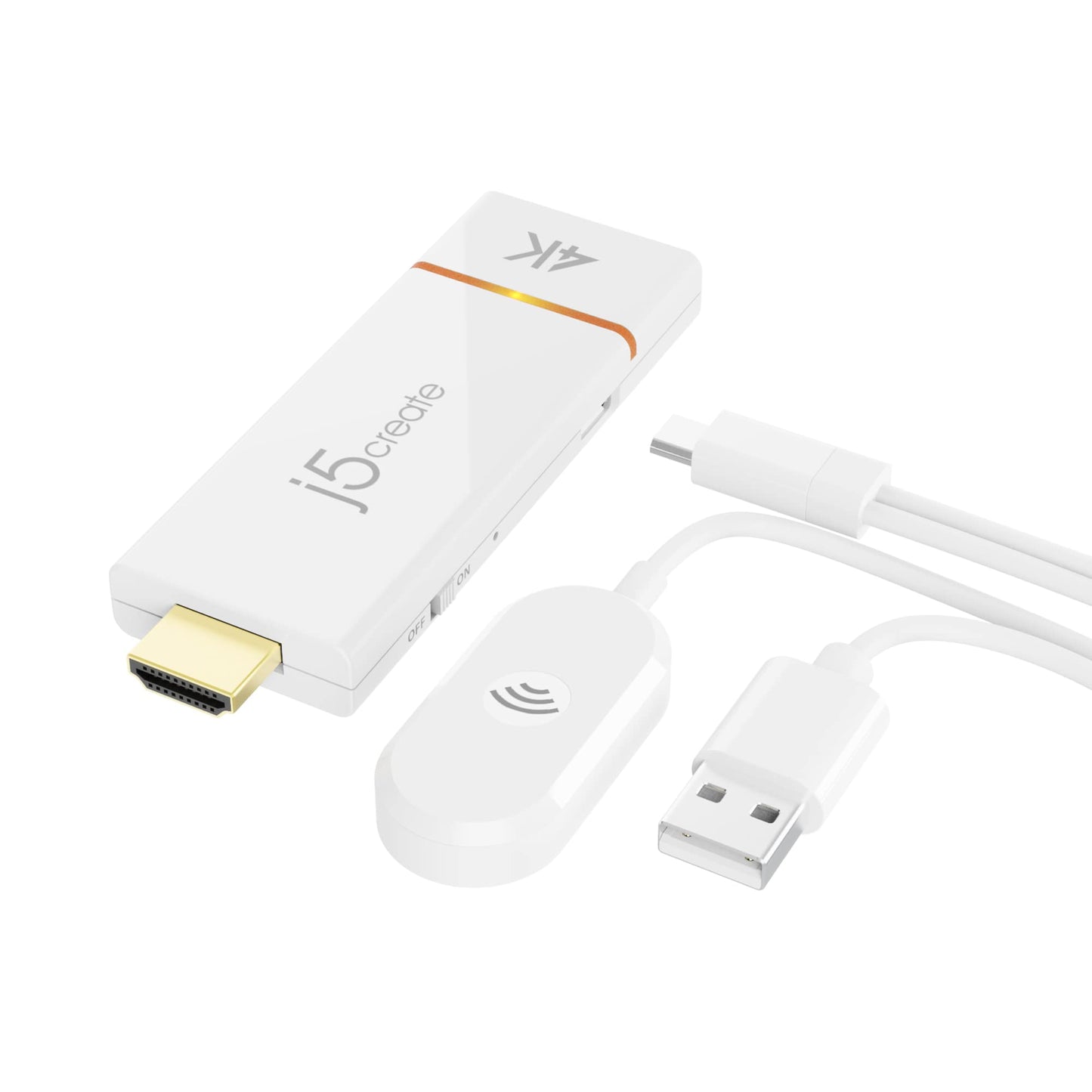 j5create 4K Wireless Display Adapter JVAW76 HDMI 1 Port 1 Amp White