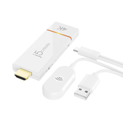 j5create 4K Wireless Display Adapter JVAW76 HDMI 1 Port 1 Amp White