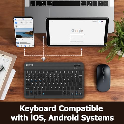 FINTIE 10-Inch EB00084 Bluetooth Wireless Keyboard for Android and iOS Devices