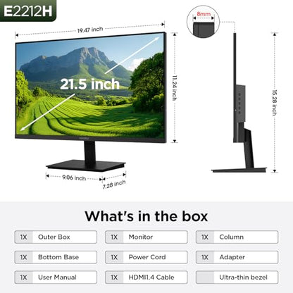 KOORUI 22 Inch E2212H FHD 1080p 100Hz LED Monitor