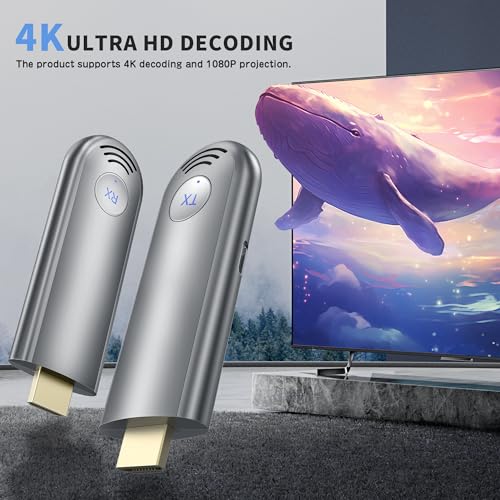 BRAIDOL Wireless HDMI 4K TR30 Plug & Play Video & Audio Receiver/Transmitter