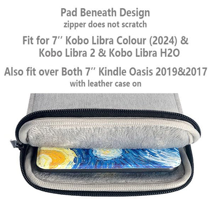 IXUECAT 7 Inch E-Reader Protective Pouch Sleeve - Model: Kobo Libra Colour
