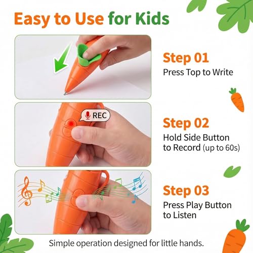 TailWaggers 60-Second Voice Recorder Pen HLB 1 GB Built-in Flash Memory