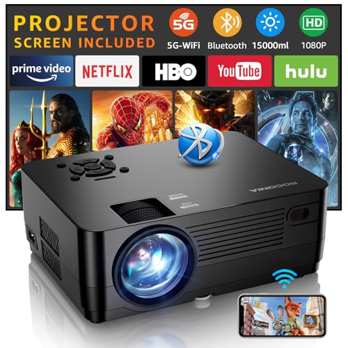 Roconia 100" Q6 Native 1080P 18000LM LCD Projector