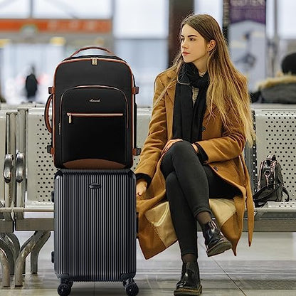 LOVEVOOK 40L Black-brown Laptop Backpack LK2141-18M