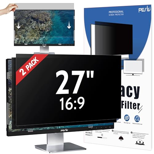 Peslv 27 Inch Privacy Screen Monitor Filter 16:9 Anti-Glare Blue Light Blocker