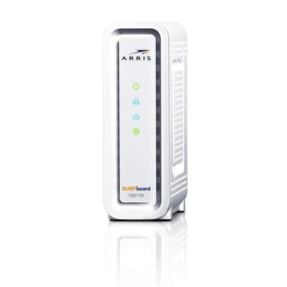 ARRIS 1-Port SB6190 Cable Modem, 960 Mbps Downstream/Upstream Rate, Ethernet Connectivity, White