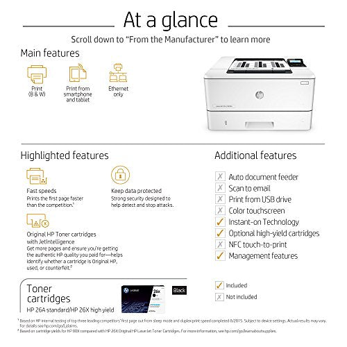 HP LaserJet Pro C5F93AR Monochrome Laser Printer, 600 x 600 dpi