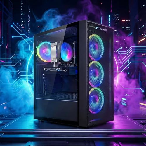 STGAubron Tower Computer ABR1722 AMD Ryzen 7 5700X up to 4.6GHz GeForce RTX 3050 6GB 16GB DDR4 1TB SSD 1920x1080