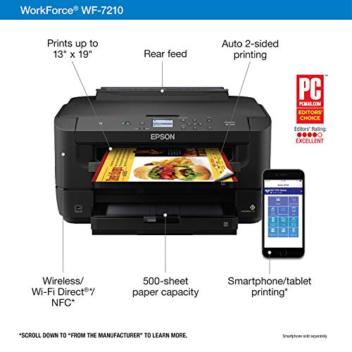 Epson WF-7210 C11CG38201 4800x2400 DPI Color Inkjet Printer 22 Watts