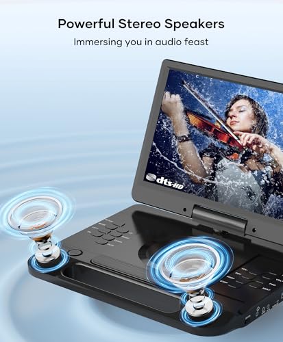 FANGOR 12 Inch F-BR114 1080p 30fps LCD Portable Blu-ray/DVD Player