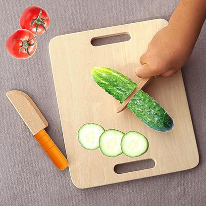 Nwsrayu 3-Piece Wooden Kids Knife Set Kn132 Kid-Safe Kitchen Tool for Food Preparation