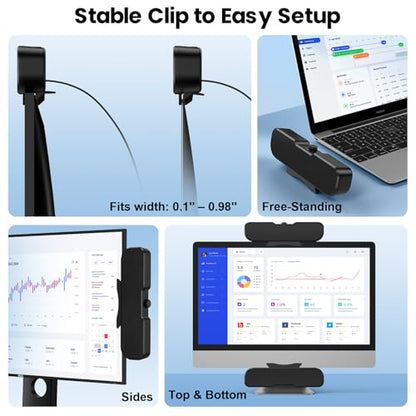 Cirqon 1.37in x 8.26in x 2.36in C1 Plastic Basic Speakers Clip On USB Audio