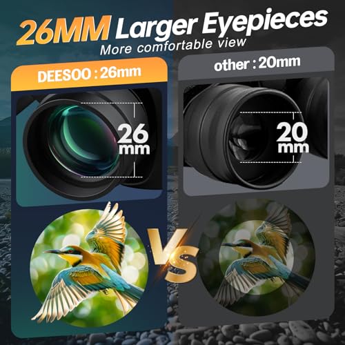 deesoo 20x52 HD High Power Binoculars Adult Model deesoo2052 Multilayer Coating Roof Prism Optics