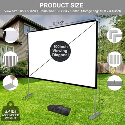 SKERELL 85" SKLI-100Pro 1080p Portable Projection Screen