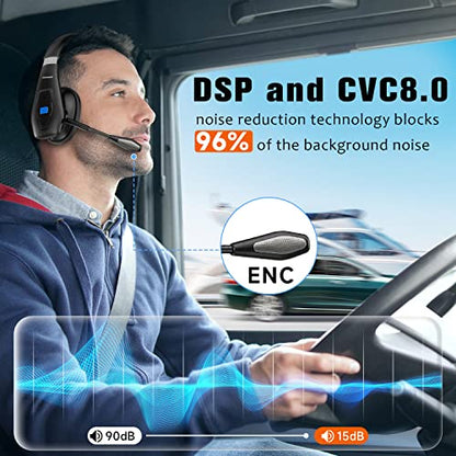 Conambo DE-JBT100 Wireless Bluetooth Headset V5.1 CVC8.0 Noise Cancelling Technology 35-Hour Battery Life On-Ear Headphones
