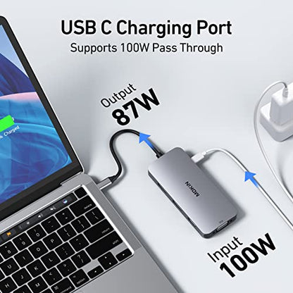 MOKiN 8-in-1 Docking Station Dual DisplayPort 4K@60Hz USB Hub