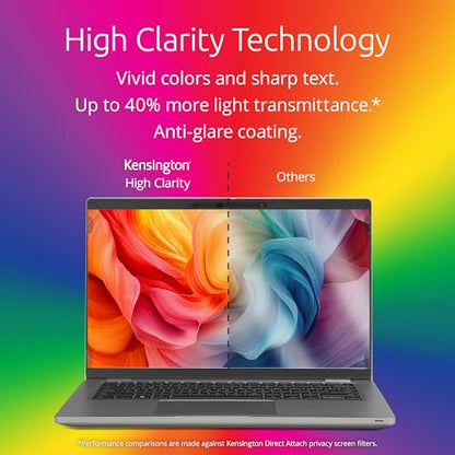Kensington 14.0" HC140A1610A Privacy Screen Filter for 16:10 Laptops