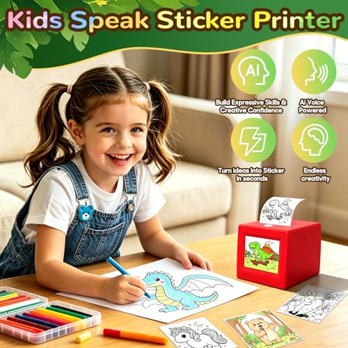 iHeartYard 2.4in Ai Magic Box Inkless 200DPI Monochrome Portable Printer