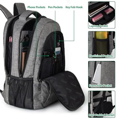 MATEIN 15.6 inch Lsg1004gryb1 Travel Laptop Backpack Water Resistant Grey