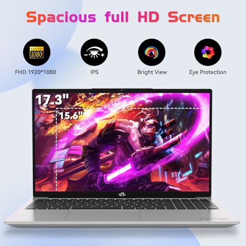 NIMO 17.3" FHD Laptop, Intel Core i3-1215U, 16GB RAM, 512GB SSD, Windows 11, HDMI, USB-C, Bluetooth 5.2, 1080p