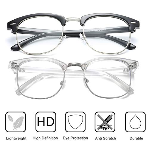 Perfectmiaoxuan 2 Count 3016 Blue Light Blocking Glasses