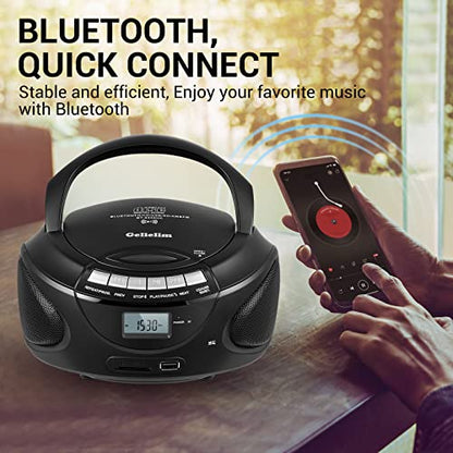 Gelielim 9.45 x 9 x 5.8 inches Bluetooth Portable CD Player US9228