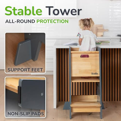 Ocodile 17.7x15.7x36 OC61 Adjustable Toddler Standing Tower