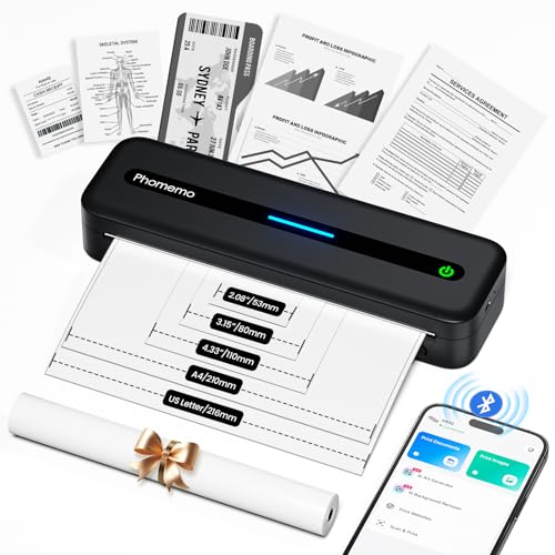 Phomemo 8.5" x 11" M832 300DPI Portable Thermal Bluetooth Printer