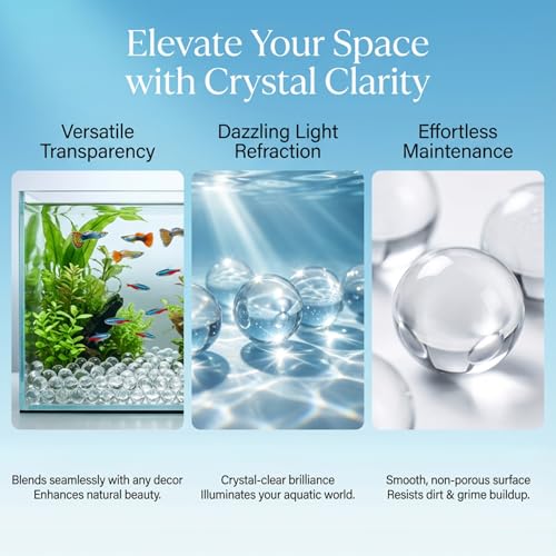 Sukh 1LB QWL72-GlassBeads-Clear 190 Count Round Glass Beads