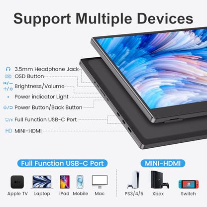 UFYQL 15.6-inch F156P02 FHD 1080p 60Hz LCD Monitor