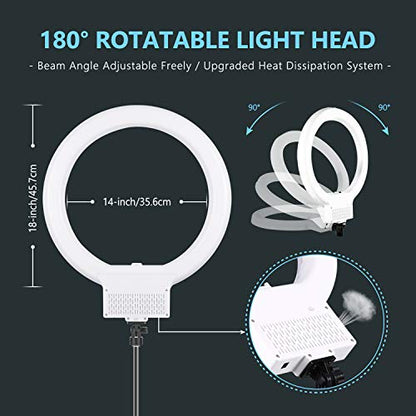 NEEWER 18 Inch LED Ring Light RL-18 55W Cold Shoe Photography