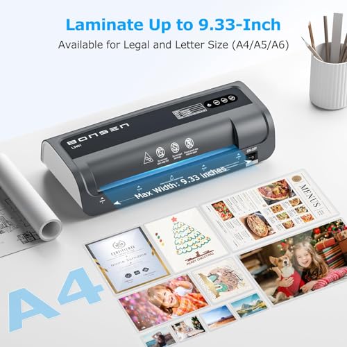BONSEN 100 Count A4 Laminator B101A, Thermal Laminating Machine