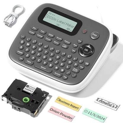 VolenGo 12mm D210S Monochrome Laminated Waterproof Label Maker
