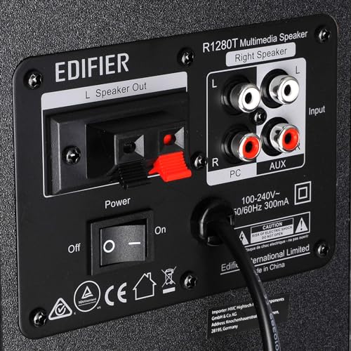 Edifier R1280T 4Inch 2.0 Bookshelf Speakers Black